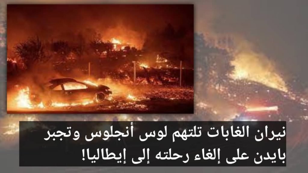 Read more about the article نيران الغابات تلتهم لوس أنجلوس وتجبر بايدن على إلغاء رحلته إلى إيطاليا!