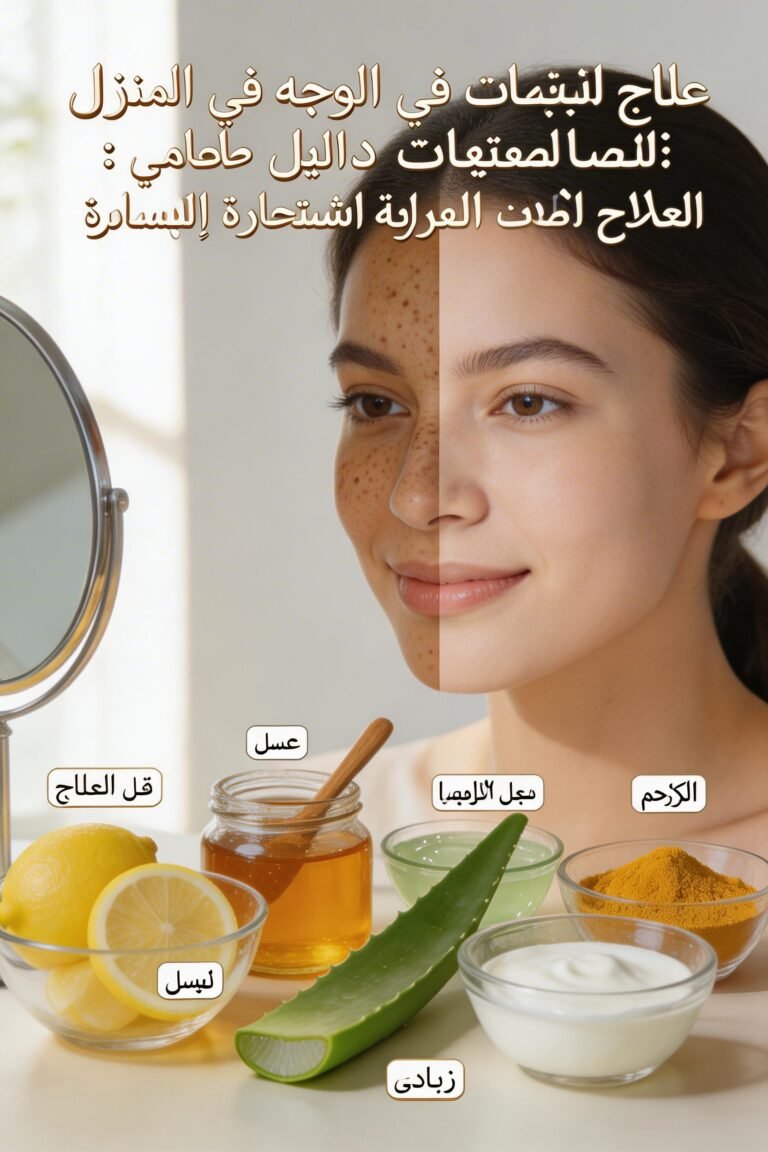 Read more about the article علاج التصبغات في الوجه في المنزل: دليل شامل للتفتيح الآمن واستعادة إشراقة البشرة
