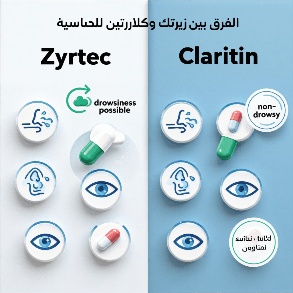 Read more about the article الفرق بين زيرت​ك وكلاريتين للحساسية
