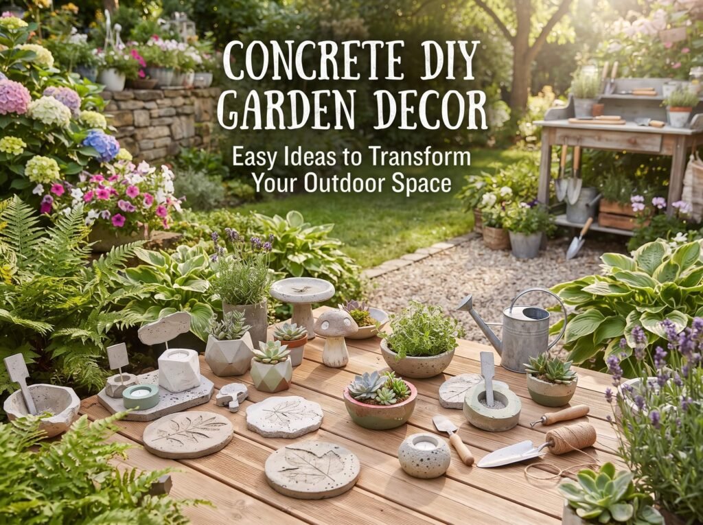 Read more about the article Prompt Concrete DIY Garden Decor: Easy Ideas to Transform Your Outdoor Space